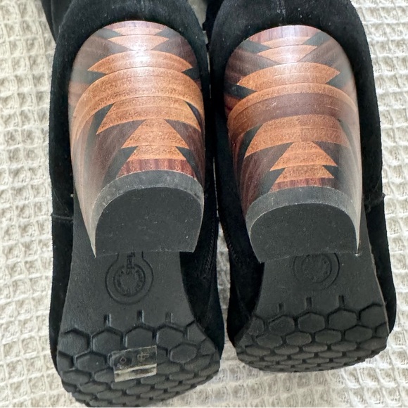 L'AMOUR DES PIEDS Rouched  Suede Black Leather Boots Size 7.5 - Picture 9 of 13